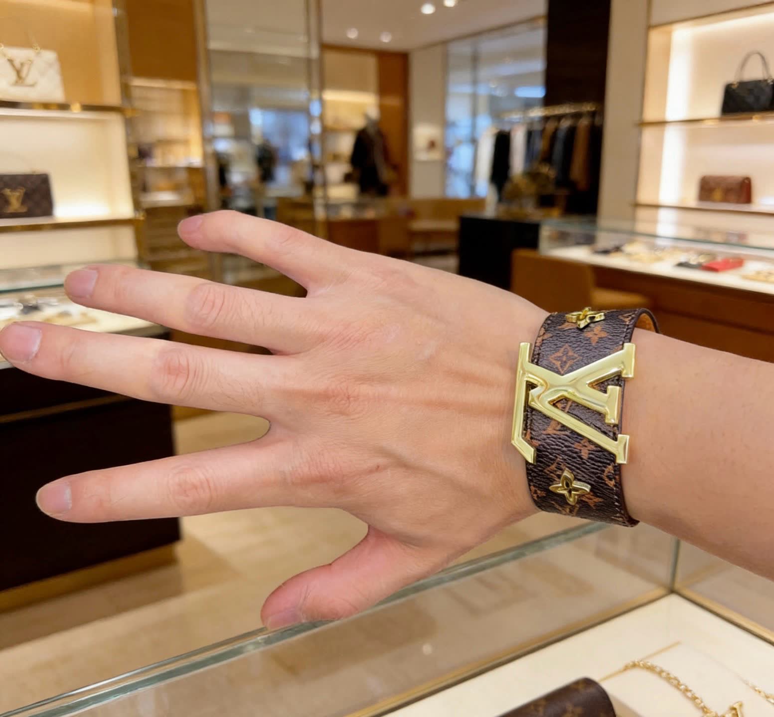 Louis Vuitton Monogram Leather Bracelet